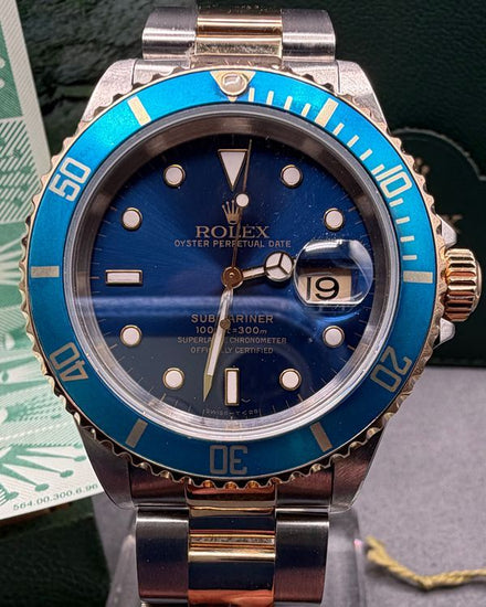 1997 Rolex Submariner Date "Bluesy" 40MM Blue Dial Two-Tone Oyster Bracelet (116613)
