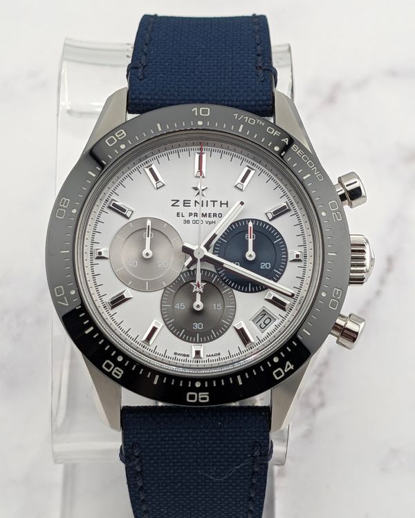 No Reserve - 2021 Zenith Chronomaster Sport 41MM White Dial Rubber Strap (03.3100.3600/69.C823)