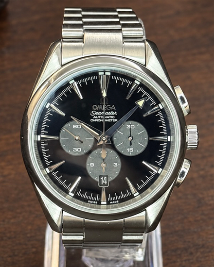 No Reserve - 2023 Omega Seamaster Aqua Terra Chronograph 42.2MM Black Dial Steel Bracelet (2512.50.00)