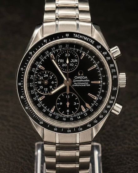 No Reserve - 2017 Omega Speedmaster Day-Date 40MM Black Dial Steel Bracelet (3220.50.00)