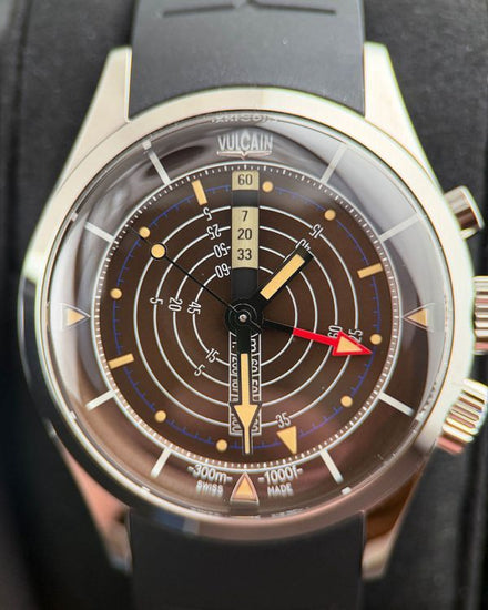 2026 Vulcain Nautical Legacy Massena Lab L.E. 42MM Brown Dial Rubber Strap (46382667366587)