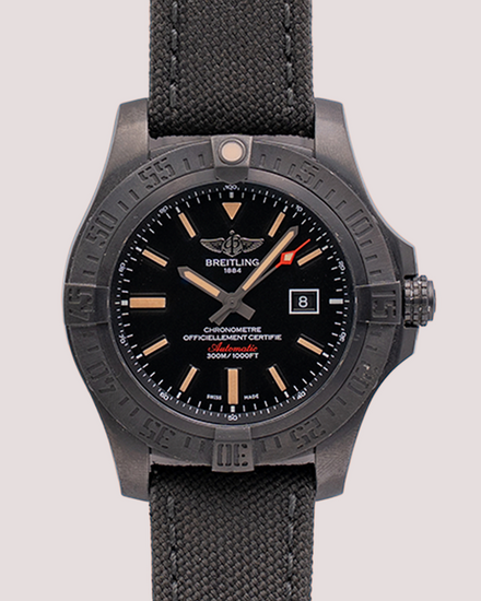 2016 Breitling Avenger Blackbird 48MM Black Dial Textile Strap (V1731010/BD12)