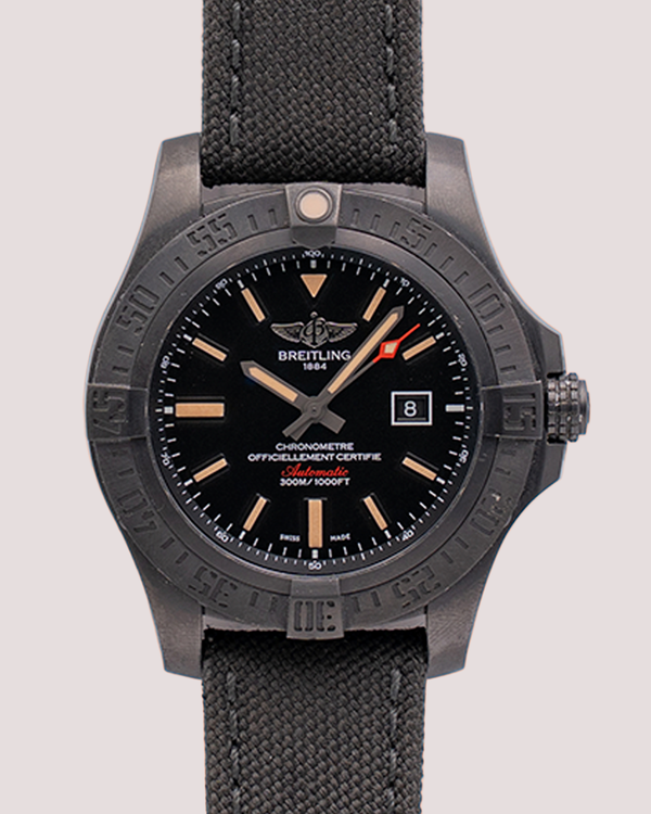 2016 Breitling Avenger Blackbird 48MM Black Dial Textile Strap (V1731010/BD12)