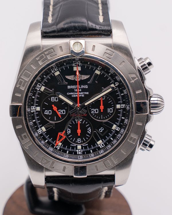Breitling Chronomat 47MM Black Dial Steel Bracelet (AB041210)