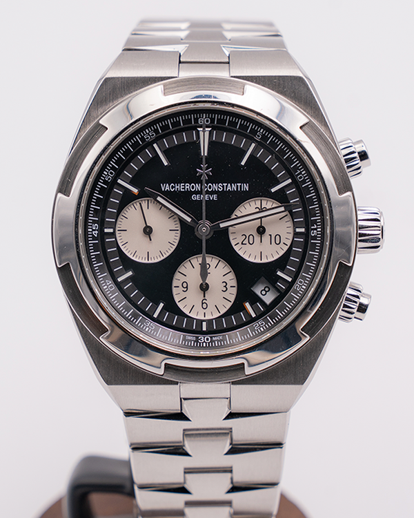 2019 Vacheron Constantin Overseas Chronograph "Panda" 42.5MM Black Dial Leather Strap (5500V/110A-B481)