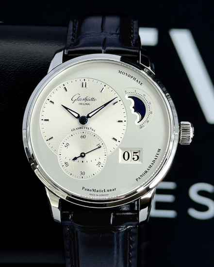 2024 Glashütte Original PanoMaticLunar 40MM Silver Dial Leather Strap (1-90-02-42-32-05)