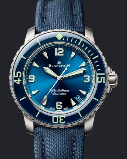 2024 Blancpain Fifty Fathoms 45MM Blue Dial Textile Strap (5015-12B40-052A)