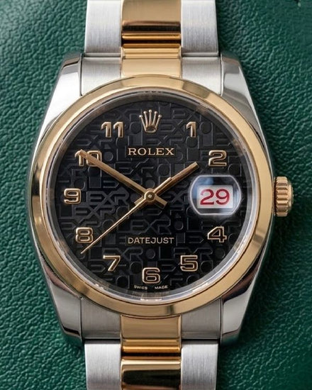 2005 Rolex Datejust 36MM "Computer"/"Jubilee" Black Dial Two-Tone Oyster Bracelet (116203)