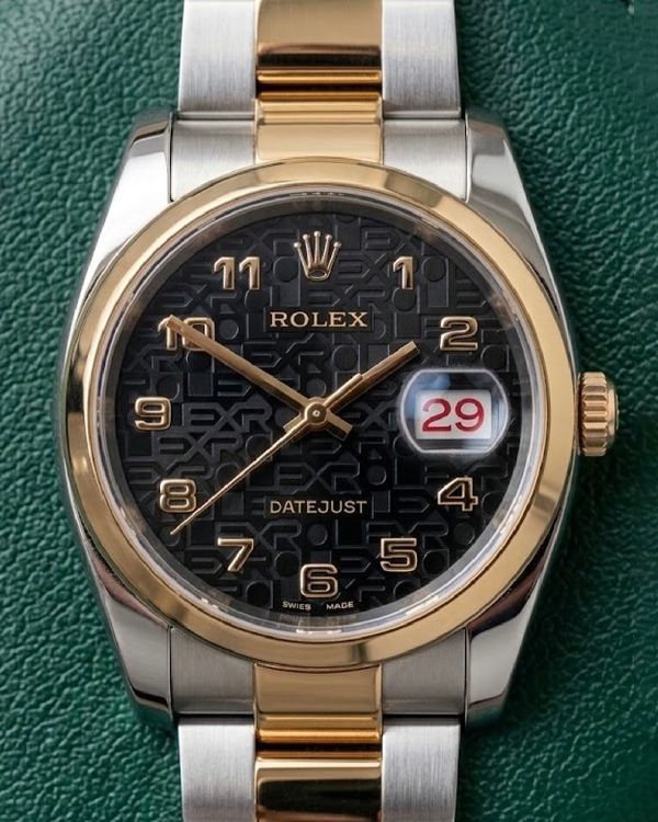 2005 Rolex Datejust 36MM "Computer"/"Jubilee" Black Dial Two-Tone Oyster Bracelet (116203)