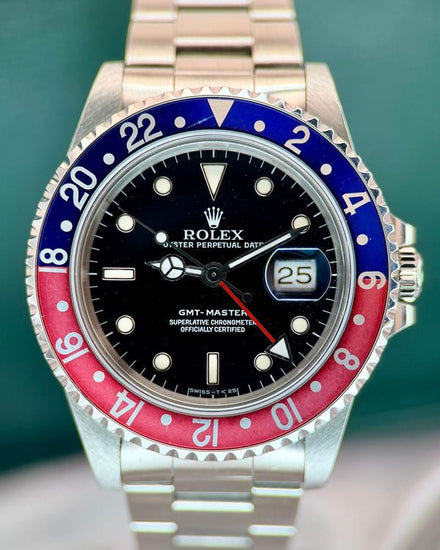 1993 Rolex GMT-Master "Pepsi" 40MM Black Dial Oyster Bracelet (16700)