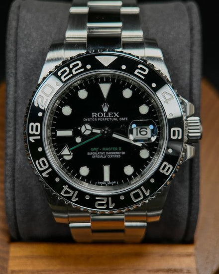 No Reserve - 2012 Rolex GMT-Master II 40MM Black Dial Oyster Bracelet (116710LN)