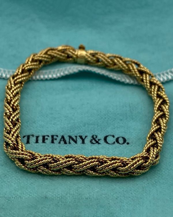 No Reserve - Tiffany Accessories Braided Bracelet 7IN Yellow Gold (Bracelet)