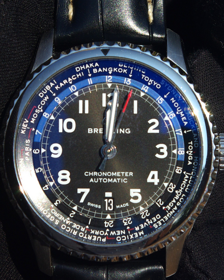 2019 Breitling Navitimer 43MM Black Dial Aftermarket Leather Strap (AB3521)
