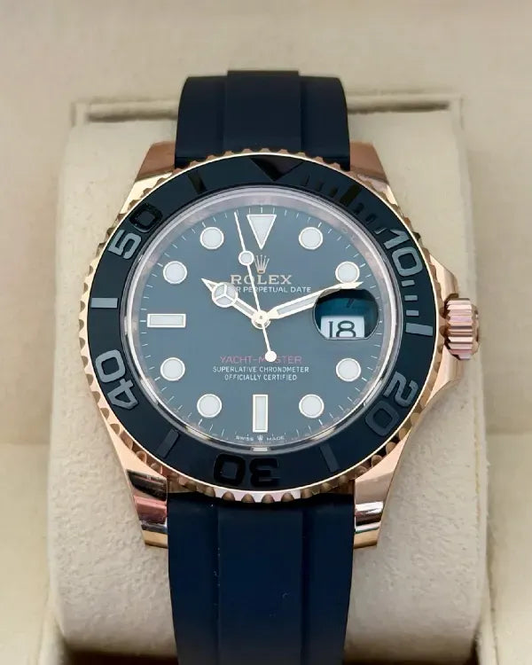2025 Rolex Yacht-Master 40MM Black Dial Oysterflex Strap (126655)
