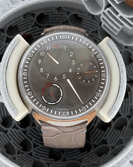 2026 Ressence Type 1 Slim 41.5MM Grey Dial Leather Strap (Type 1S Z)