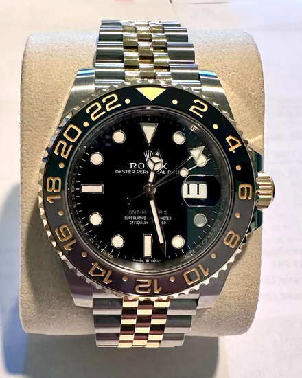 2026 Rolex GMT-Master II "Bumblebee" 40MM Black Dial Two-Tone Jubilee Bracelet (126713GRNR)