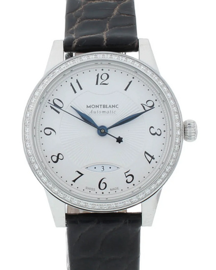 Montblanc Boheme 30MM Silver Dial Leather Strap (111057)