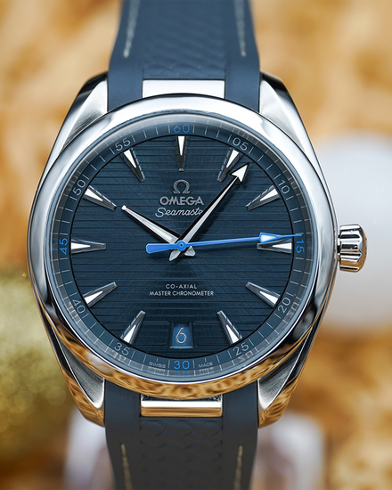 No Reserve - 2025 Omega Seamaster Aqua Terra 150M 41MM Blue Dial Rubber Strap (220.12.41.21.03.002)