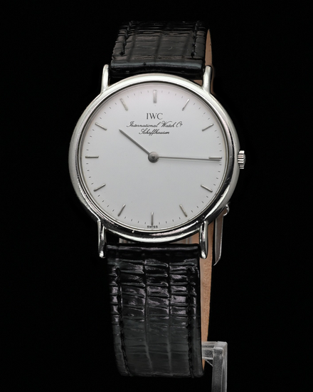 IWC Schaffhausen Portofino 34MM Quartz White Dial Aftermarket Leather Strap (IW3331)