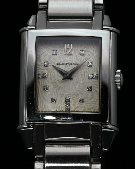 Girard Perregaux Vintage 1945 23MM Silver Dial Steel Bracelet (2589)