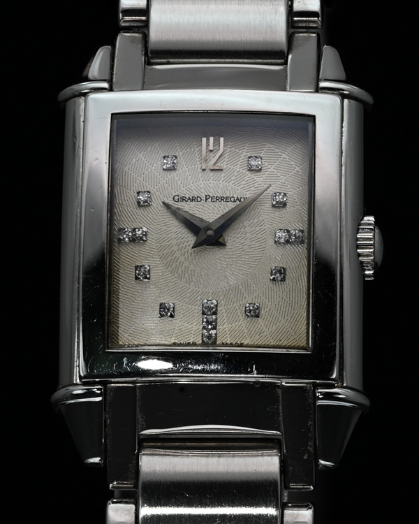 Girard Perregaux Vintage 1945 23MM Silver Dial Steel Bracelet (2589)