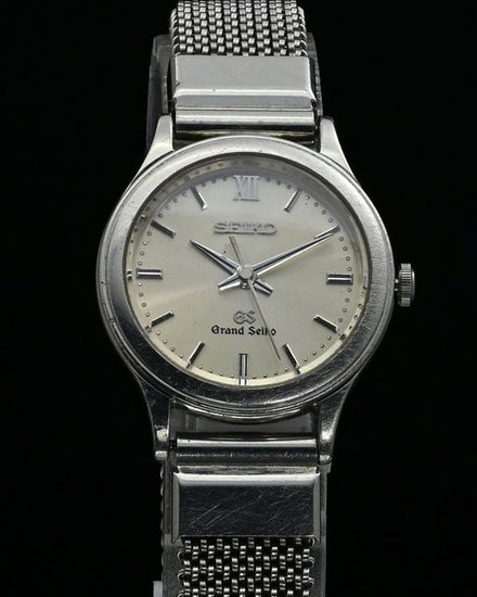 No Reserve - Grand Seiko Historical 24MM Quartz Silver Dial Aftermarket Steel Bracelet (4J51-0A10)