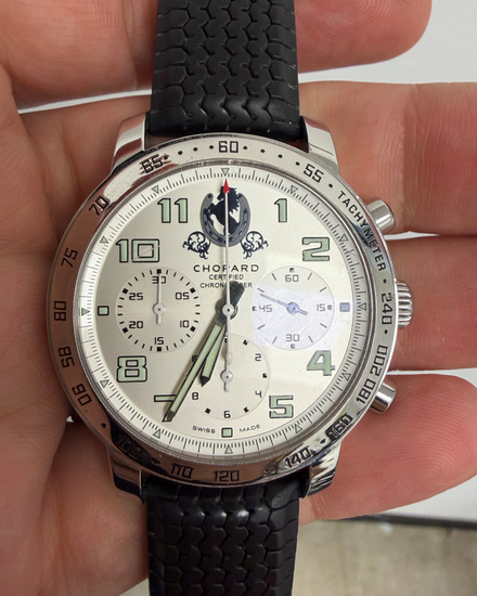2013 Chopard Mille Miglia Chronograph "Horshoe" S.E. 40.5MM Silver Dial Rubber Strap (8920)