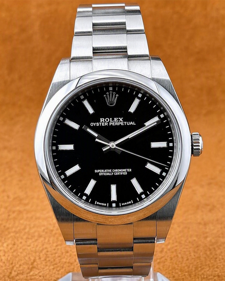 2019 Rolex Oyster Perpetual 39MM Black Dial Oyster Bracelet (114300)