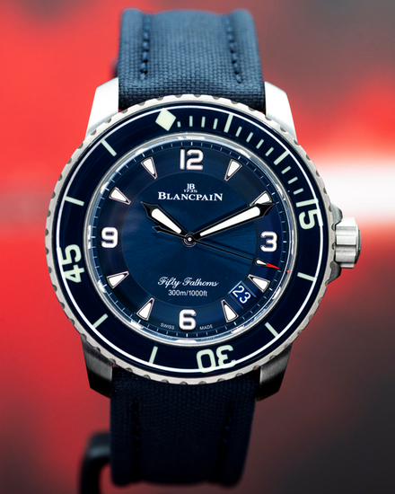 2021 Blancpain Fifty Fathoms 45MM Blue Dial Textile Strap (5015-12B40-O52A)