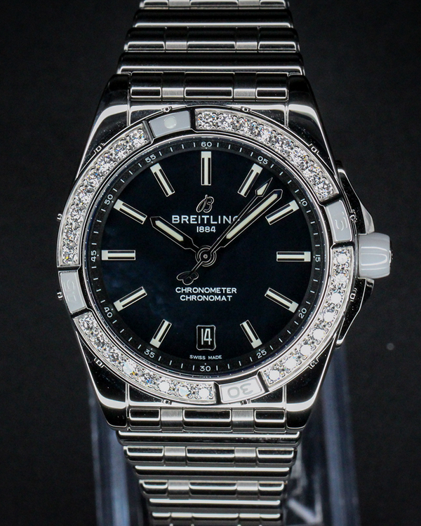 No Reserve - 2024 Breitling Super Chronomat 38MM Blue Dial Steel Bracelet (A17356)