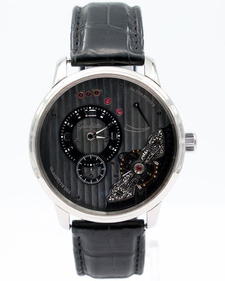 2014 Glashütte Original PanoInverse XL 42MM Silver Dial Leather Strap (1-66-06-04-22-05)
