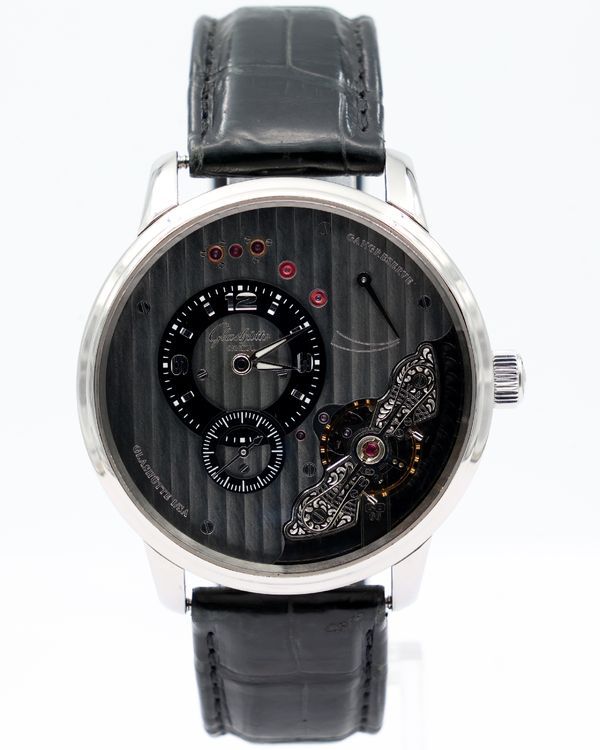 2014 Glashütte Original PanoInverse XL 42MM Silver Dial Leather Strap (1-66-06-04-22-05)