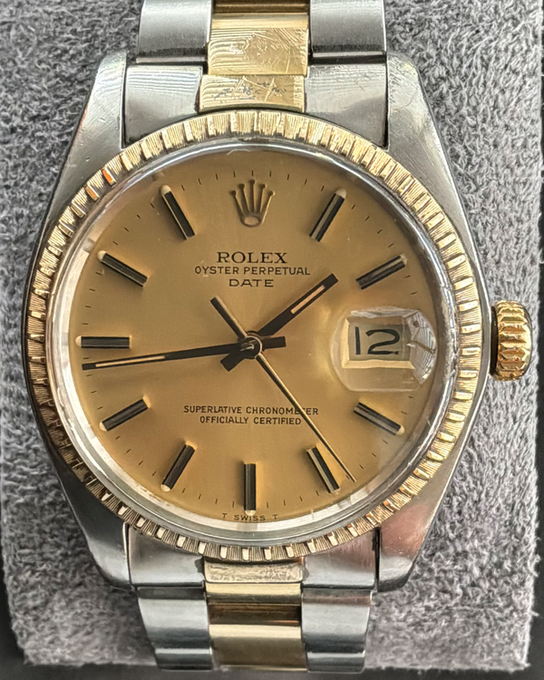 Rolex Oyster Perpetual 34MM Champagne Dial Two-Tone Oyster Bracelet (1505)