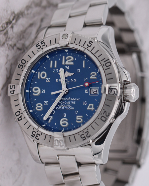 2007 Breitling Superocean 42MM Blue Dial Steel Bracelet (A1736011/C589)