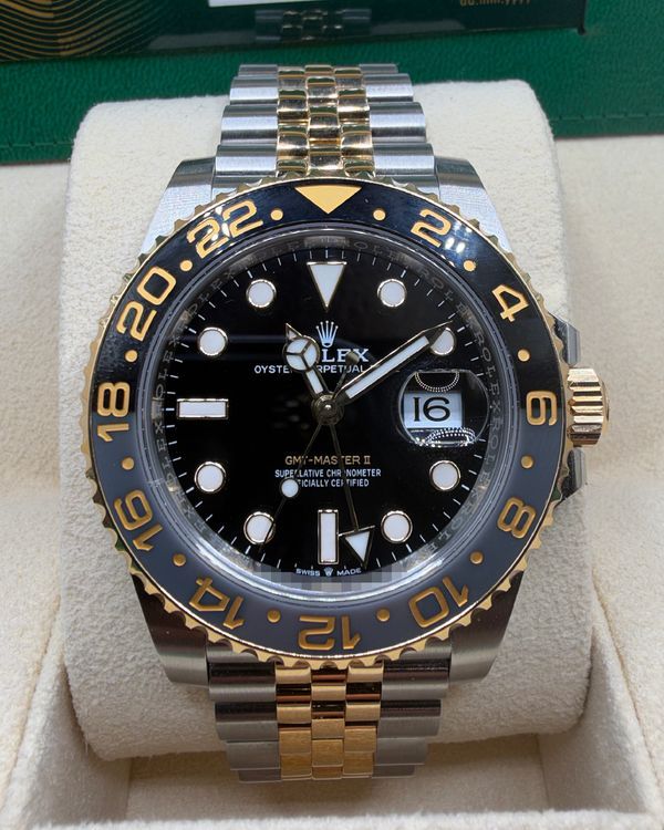 2024 Rolex GMT-Master II "Bumblebee" 40MM Black Dial Two-Tone Jubilee Bracelet (126713GRNR)