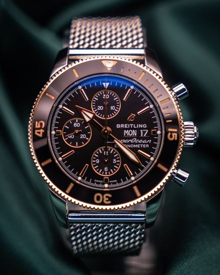 2021 Breitling Superocean Heritage II Chronograph 44MM Black Dial Steel Bracelet (U13313121B1A1)