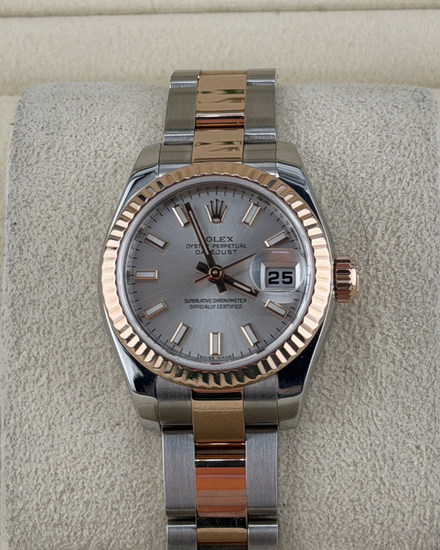 Rolex Lady-Datejust 26MM Grey Dial Two-Tone Oyster Bracelet (179171)