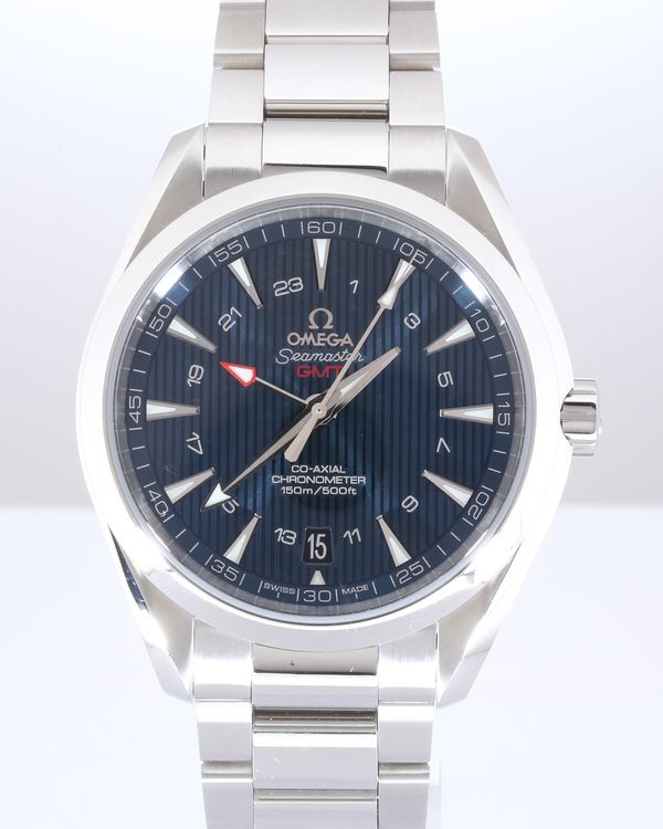 No Reserve - 2023 Omega Seamaster Aqua Terra 150M Chronometer GMT 43MM Blue Dial Steel Bracelet (231.10.43.22.03.001)