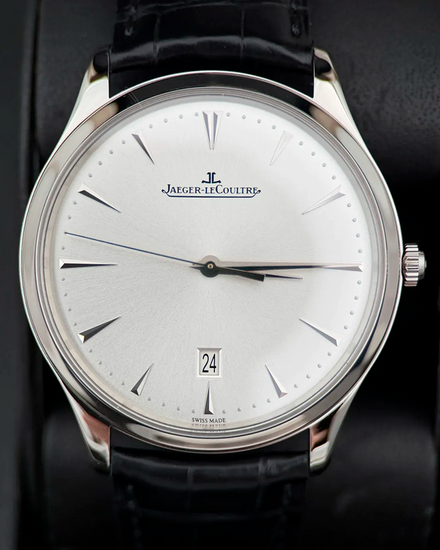 No Reserve - 2018 Jaeger-LeCoultre Master Ultra Thin 40MM Silver Dial Leather Strap (Q1288420)