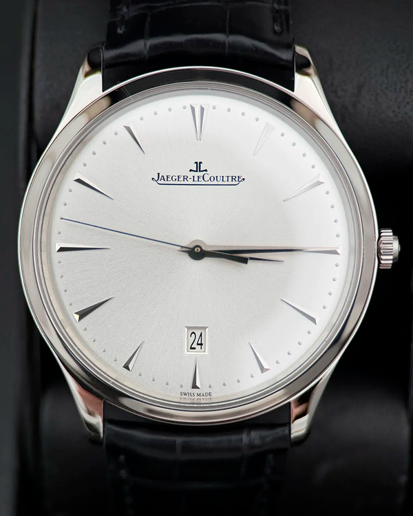 No Reserve - 2018 Jaeger-LeCoultre Master Ultra Thin 40MM Silver Dial Leather Strap (Q1288420)