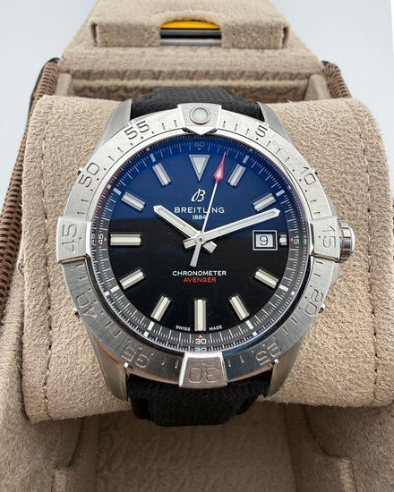 2026 Breitling Avenger 42MM Black Dial Textile Bracelet (A17328)