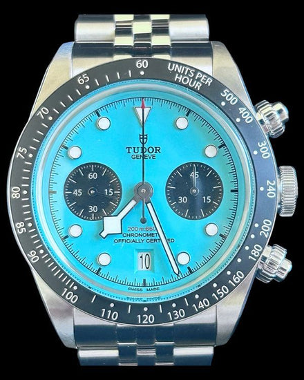 No Reserve - 2025 Tudor Black Bay Chrono 41MM Blue "Flamingo" Dial Steel Bracelet (79360N)