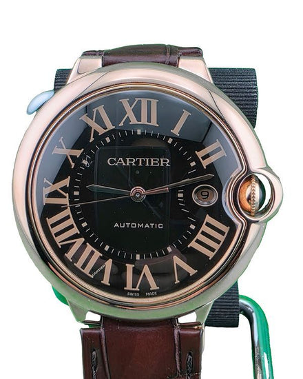Cartier Ballon Bleu 42MM Chocolate Dial Leather Strap (W6920037)