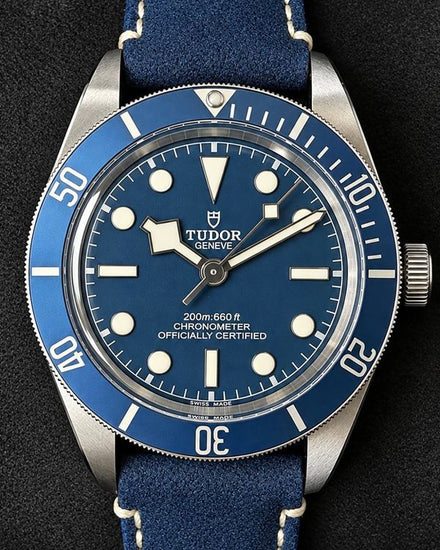 No Reserve - 2021 Tudor Black Bay 58 39MM Blue Dial Leather Strap (79030B)