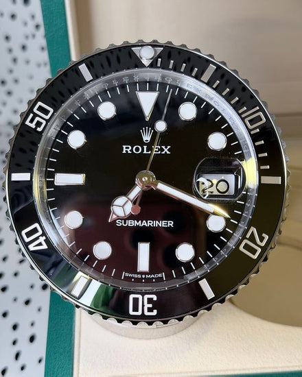 No Reserve - 2025 Rolex Submariner Date Desk Clock 80MM Quartz Black Dial (909010LN)