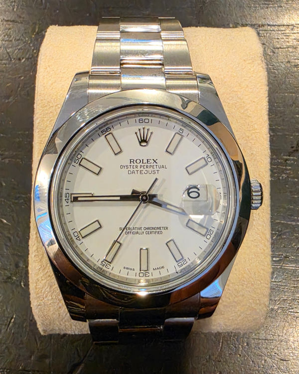 2013 Rolex Datejust II 41MM White Dial Oyster Bracelet (116300)