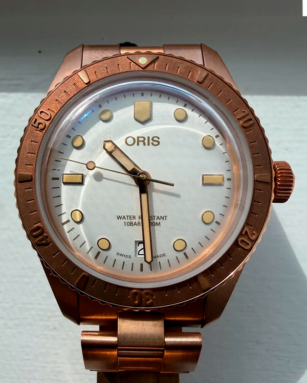 2024 Oris Sixty-FIve 38MM White Dial Bronze Bracelet (0173377713151)