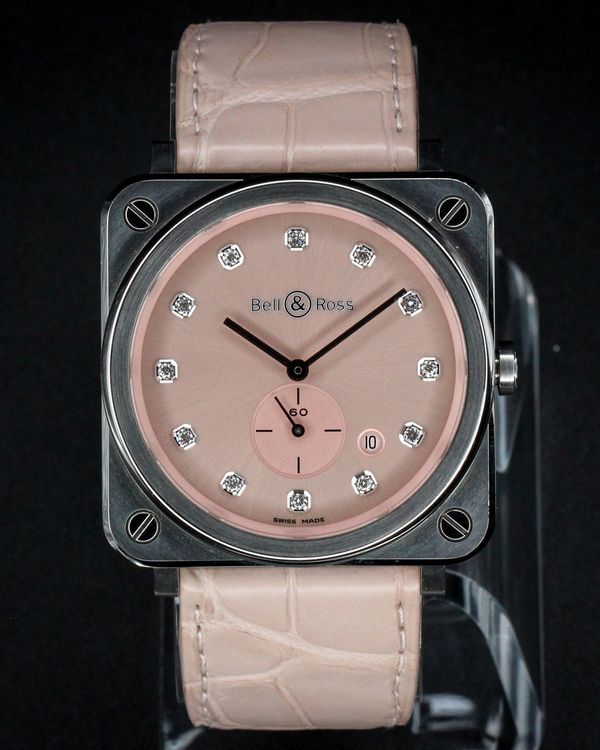 No Reserve - 2024 Bell & Ross BR S 39MM Quartz Pink Dial Leather Strap (BRS-PK-ST-DIA/SST)