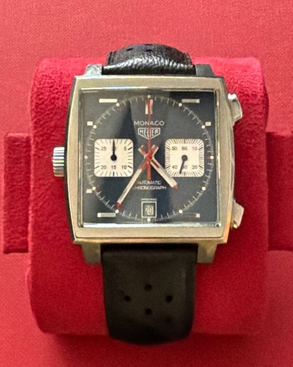 2023 TAG Heuer Monaco Calibre 11 “Steve McQueen” Automatic 39MM Strap Blue Dial (CAW211P.FC6356)