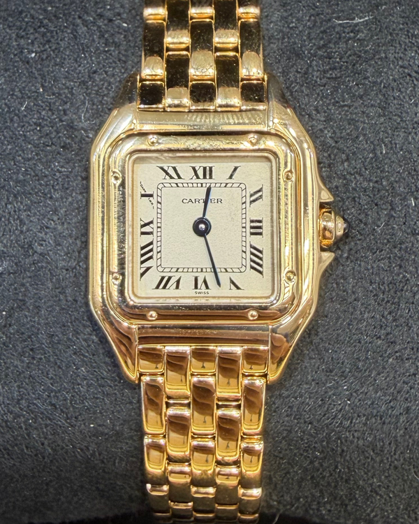 Cartier Panthère De Cartier 22MM Quartz White Dial Yellow Gold Bracelet (W25022B9)